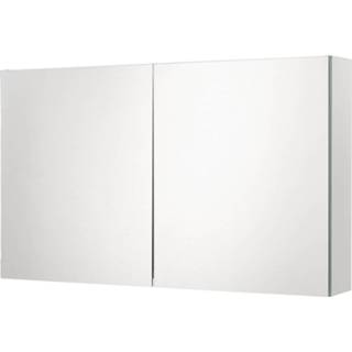 👉 Spiegelkast active prestige Ben met verlichting 2 deuren 100x15x60cm