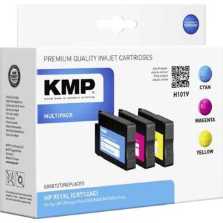 👉 KMP Inkt vervangt HP 951XL Compatibel Combipack Cyaan, Magenta, Geel H101V 1723,4050