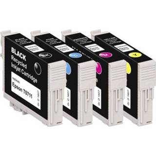 👉 Basetech Inkt vervangt Epson T0711, T0712, T0713, T0714 Compatibel Combipack Zwart, Cyaan, Magenta, Geel BTE107 1607,4005-126