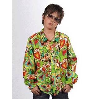 👉 Blous kinderen Carnavalskostuum Hippie blouse met rouches voor kids