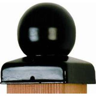 👉 Paal ornament zwart Paalornament bol voor tuinpaal 91mm 8717438820996