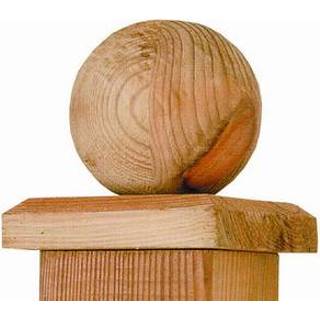 👉 Paalornament hout bol voor tuinpaal 100mm 8717438820040