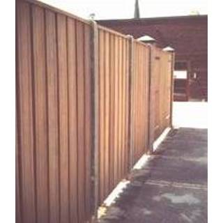 👉 Schutting antraciet hout hardhout beton 200x190cm per set 8718481764718