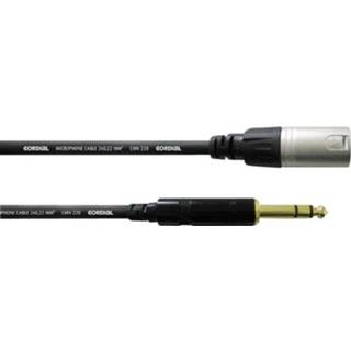 👉 XLR Adapterkabel [1x XLR-stekker - 1x Jackplug male 6.3 mm] 3 m Zwart Cordial CFM3MV