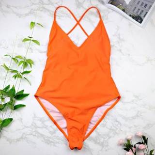 👉 Badpak m vrouwen badmode Sexy hoge gesneden eendelige vrouwelijke Monokini Color:Orange(M) 8212099121166