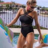 👉 Bikini XL vrouwen 2 PC's Sexy perspectief Push-Up Pad badmode Swimsuit(XL) 8212099121272