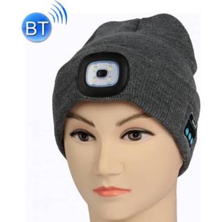👉 Grijs Unisex warme Winter polyacrylonitryl brei Hat volwassen hoofd pet met LED en Bluetooth (grijs) 8212099125058