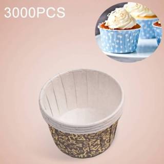 👉 Cupcake 3000 stuks Engelse brief patroon ronde lamineren Cake Cup Muffin gevallen Chocolade Liner bakken grootte: 5 x 3.8 3 cm 6922757612692