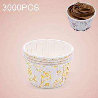 👉 Cupcake geel 3000 stuks bloemenpatroon ronde lamineren Cake Cup Muffin gevallen Chocolade Liner bakken grootte: 5.8 x 4.4 3 5 cm (geel) 6922566986991