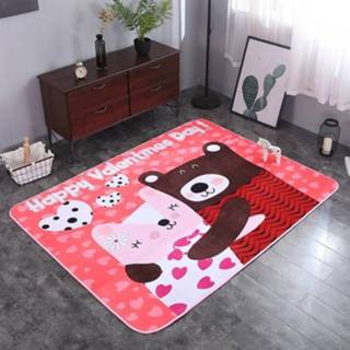 👉 Knuffelbeer polyester antislip Knuffel Beer patroon rechthoekig huishoudelijke tapijt Yoga Mat formaat: 200 cm x 150 6922003213987