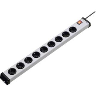 👉 Ehmann 0201x00092301 Stekkerdoos met schakelaar 9-voudig Grijs Randaarde stekker