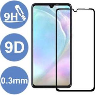 👉 Screenprotector zwart 9D Full Cover Huawei P30 Lite Glazen - 9H 5712579942548