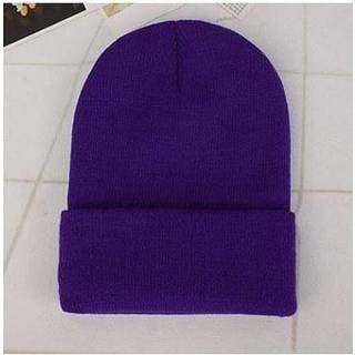 Pullover mannen vrouwen Eenvoudige effen kleur Warm brei Cap voor / (aubergine) 8212099151187