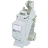 👉 Draagrailconnector CAT 6a RJ45, behuizing (koppeling) Grijs Telegärtner J00023A0206 1 stuks