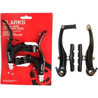 👉 Remgrep one-size-fits-all zwart Clarks V-Brake Calipers + Levers Set - Remgrepen 5021646012177