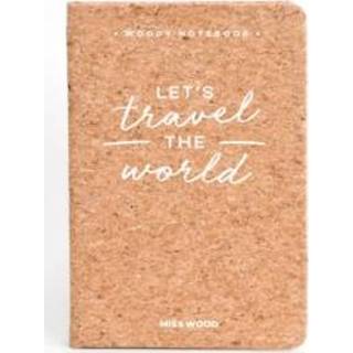 👉 Schrift kurk Woody Schriftje A6 Let S Travel The World 8436563402951