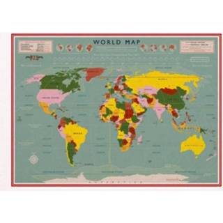 Kaart Vintage World Map 5027455418858