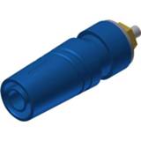 👉 SKS Hirschmann SAB 2640 LK Au Veiligheids-labconnector, female Bus, inbouw verticaal Stift-Ã: 4 mm Blauw 1 stuks