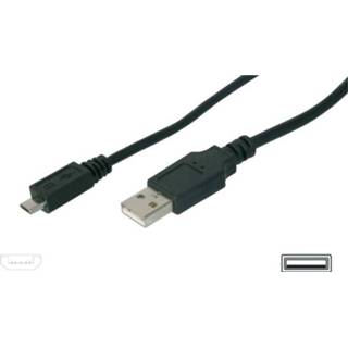 👉 Zwart USB 2.0 Kabel Digitus [1x USB-A stekker - 1x Micro-USB B] 1.8 m 4016032211549
