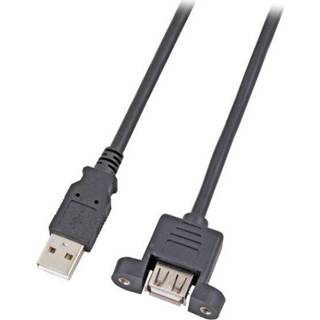 👉 EFB Elektronik USB 2.0 Verlengkabel [1x USB-A 2.0 stekker - 1x USB 2.0 bus A] 0.5 m Zwart