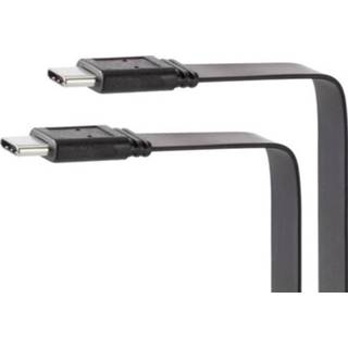 👉 Zwart Renkforce USB 3.1 (gen. 2) Aansluitkabel [1x USB-C stekker - 1x stekker] 0.25 m Zeer flexibel 4053199543359