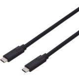 👉 Zwart Ednet USB 3.1 (gen. 2) Aansluitkabel [1x USB-C stekker - 1x stekker] 1 m Afgeschermd (dubbel) 4054007843210