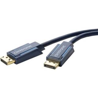 👉 Clicktronic DisplayPort Aansluitkabel [1x DisplayPort stekker - 1x DisplayPort stekker] 1 m Blauw