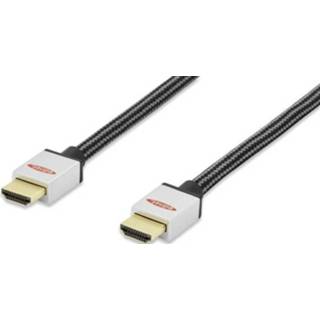👉 Ednet HDMI Aansluitkabel [1x HDMI-stekker - 1x HDMI-stekker] 2 m Zwart-zilver