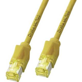 👉 Geel DRAKA K8560GE.5 RJ45 Netwerk Aansluitkabel CAT 6A S/FTP 5.00 m Vlambestendig, Snagless 4049759016074