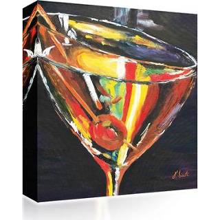 👉 Canvas One Size GeenKleur Abstract cocktail glass 5060652120209
