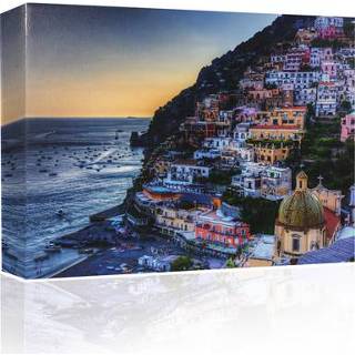 👉 Canvas One Size GeenKleur Houses on a cliff 5060652120070