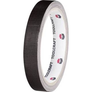 👉 Textiel tape zwart TOOLCRAFT HEB19L10SC Textieltape (l x b) 10 m 19 mm 1 rollen 4016138816556