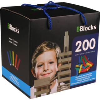 👉 Bblock One Size GeenKleur BBlocks 200 latjes gekleurd 8718182370416