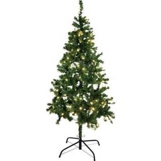 👉 Wit groen LED-kerstboom 180 cm Warm-wit Europalms 83500298 4026397553123