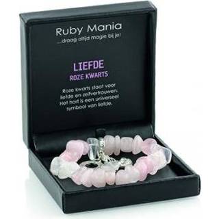 👉 Armband active mannen roze Ruby Mania Kwarts (Model 22) Nugget 8718561011824