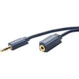 👉 Clicktronic Jackplug Audio Aansluitkabel [1x Jackplug male 3.5 mm - 1x Jackplug female 3.5 mm] 1.50 m Blauw Vergulde steekcontacten