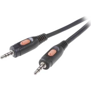 Zwart SpeaKa Professional Jackplug Audio Aansluitkabel [1x male 3.5 mm - 1x mm] 1.50 m 4008928500141