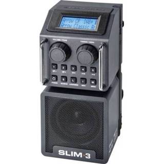 👉 PerfectPro Slim 3 DAB+ Bouwradio AUX, Bluetooth, DAB+, SD, FM, USB Stofvast, Spatwaterbestendig, Stofdicht, Herlaadbaar Zwart