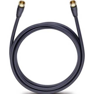 👉 Antenne zwart Oehlbach Antenne, Satelliet Aansluitkabel [1x Antennestekker 75 Ω - 1x Antennebus Ω] 4 m 110 dB Vergulde steekcontacten 4003635001660