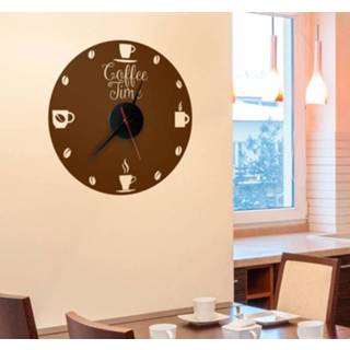 👉 Tijdklok nederlands Koffie tijd klok sticker