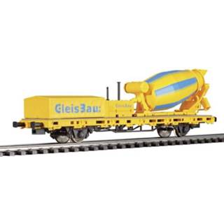 👉 Viessmann 26254 H0 lage boordwagen met cementwagen voor spoorbouw 4026602262543