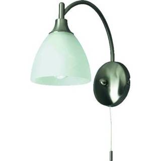 👉 Wandlamp E14 Energielabel: D (A++ - E) 28 W Spaarlamp Brilliant Enzio G66410/13 IJzer, Albast