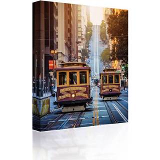 👉 Canvas One Size GeenKleur San Francisco trams 5060652120230