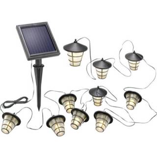 👉 Licht ketting wit Esotec 102152 Solar lichtketting Lantaarns Buiten werkt op zonne-energie 10 LED Warm-wit Verlichte lengte: 4 m 4260057864543