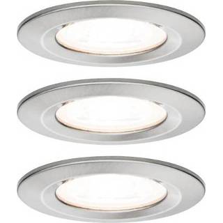 👉 Inbouw lamp RVS a+ wit Badkamer inbouwlamp 19.5 W 230 V Warm-wit Paulmann Nova 93476 Set van 3 4000870934760