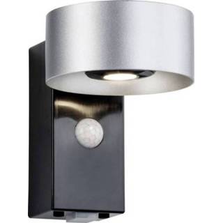 👉 Bewegings melder zilver wit antraciet Paulmann Cone 79681 Buiten LED-wandlamp met bewegingsmelder 12 W Energielabel: LED (A++ - E) Neutraal Antraciet, 4000870796818