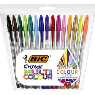 👉 Balpen Bic Cristal Multicolour, etui van 15 stuks in geassorteerde kleuren 3086123538870