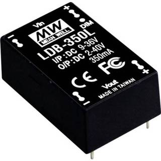 👉 DC/DC-LED-driver Mean Well LDB-350L 2-40 V 350 mA 14 W