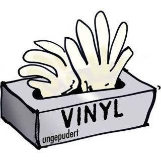 👉 Vinyl Wegwerphandschoen Maat (handschoen): 10, XL EN 455 L+D 14695 100 stuks