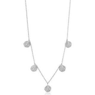 Hals ketting zilver staal carbon geelgoud active 21 kinderen vrouwen zilverkleurig New Bling 9NB-0143 - Zilveren collier met hanger zirkonia rond 6 mm lengte 40 + 5 cm 4971850443346 8718834271856